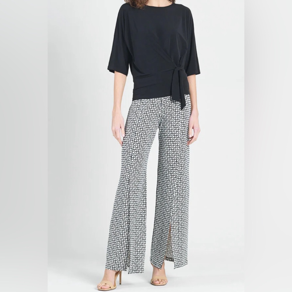 CLARA SUN WOO black three quarter sleeve blouse sz S